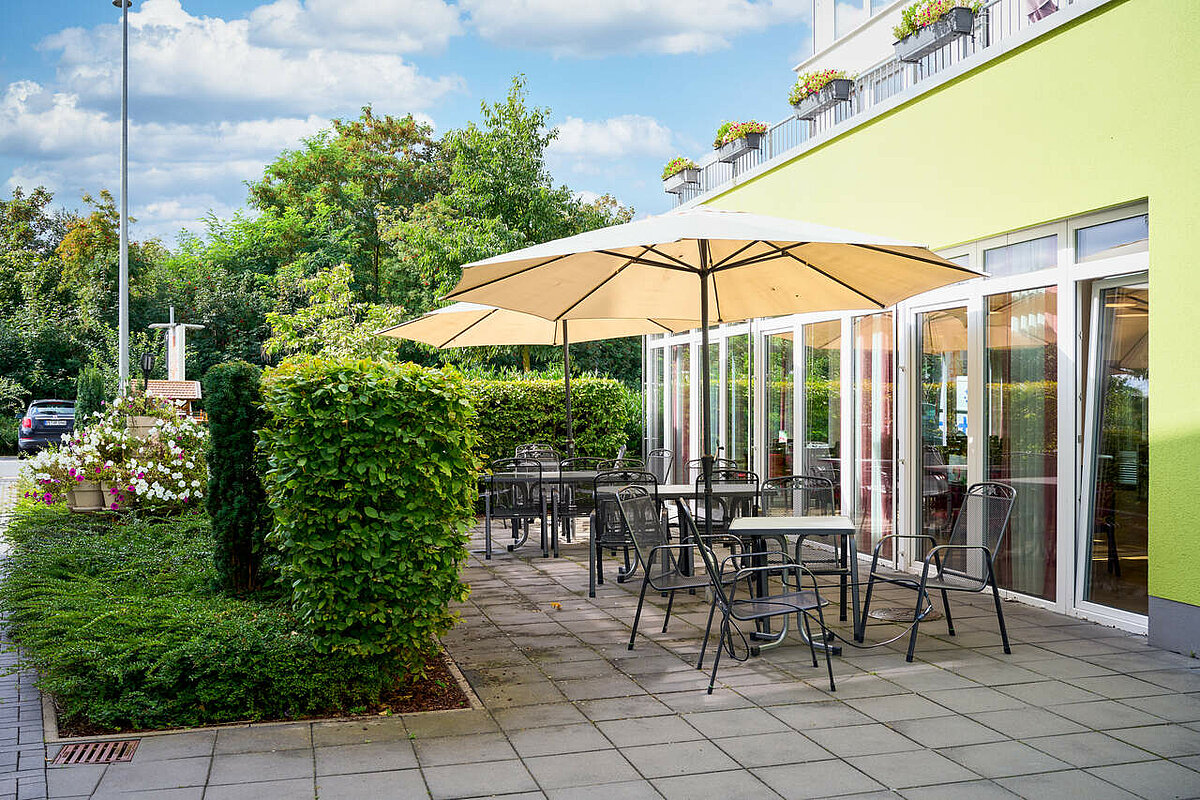 Terrasse im Pflegeheim Vechelde