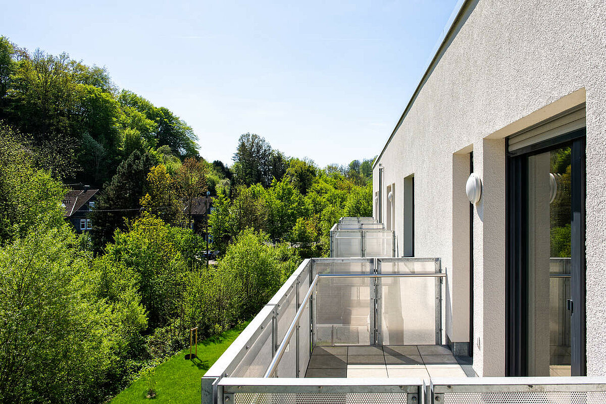 Balkon für die Bewohner in der Langzeitpflege
